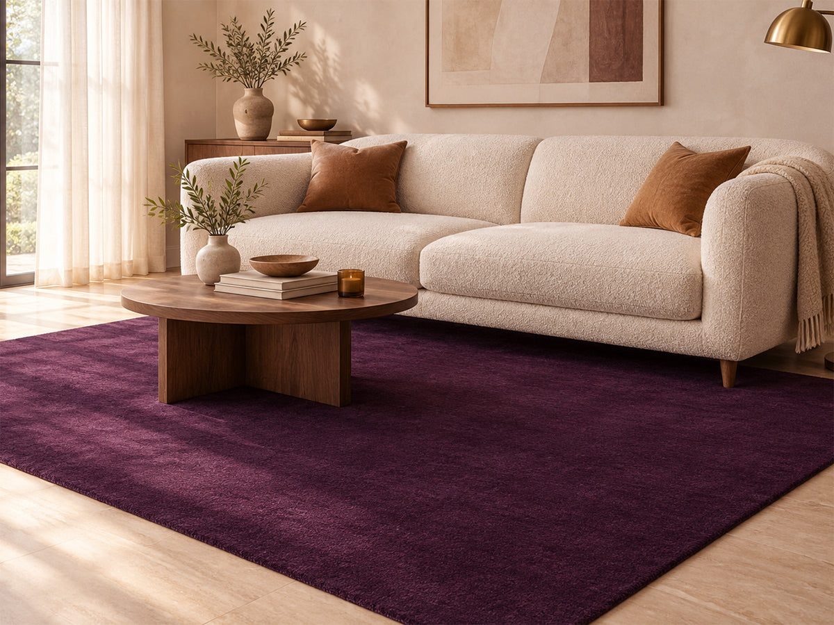 Handmade Purple Wool Rug – photo 9