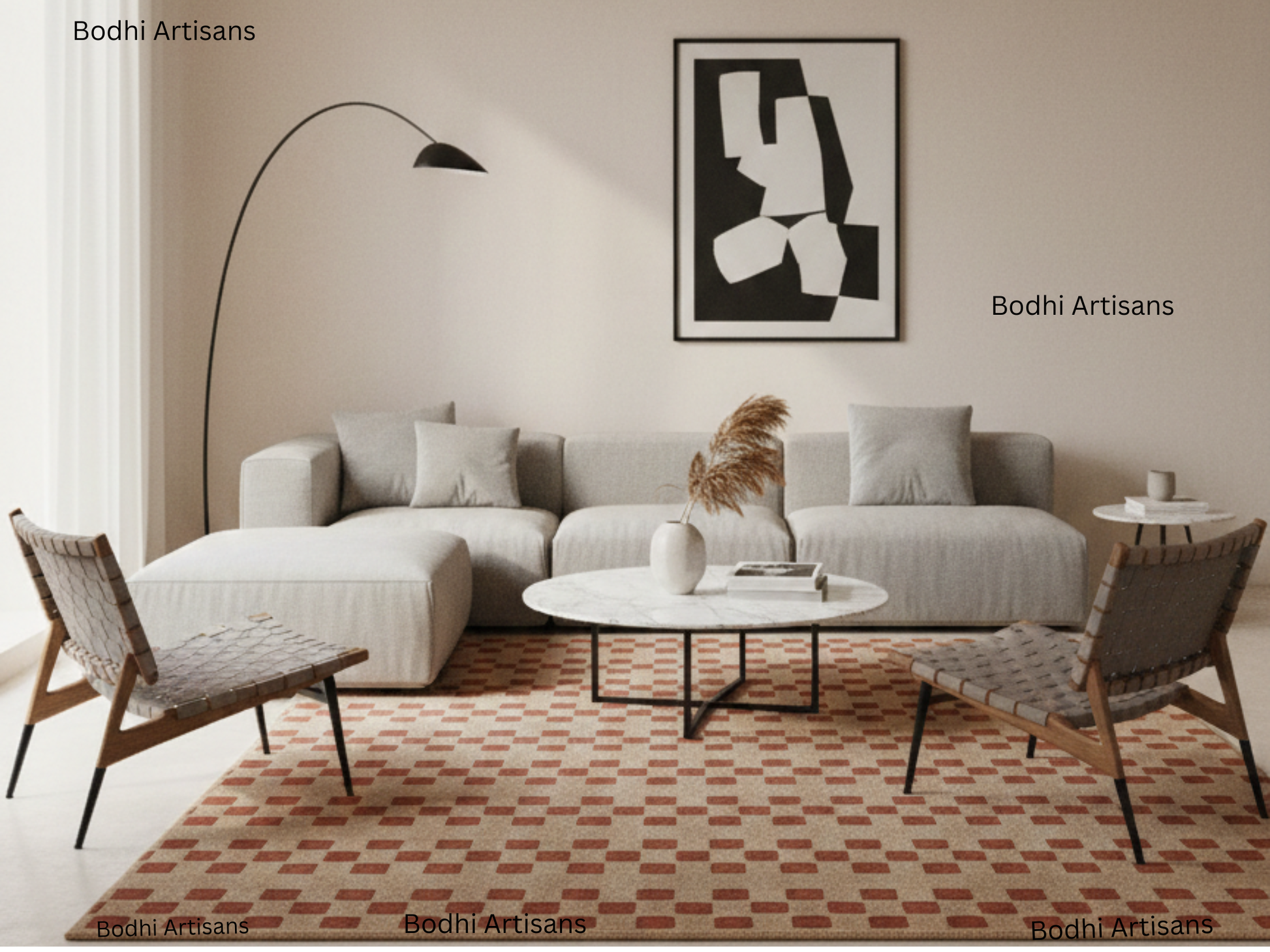 checkered-hand-tufted-wool-rug