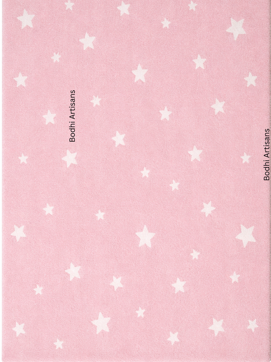 pink star kids rug hand tufted wool nursery area rug for girls bedroom