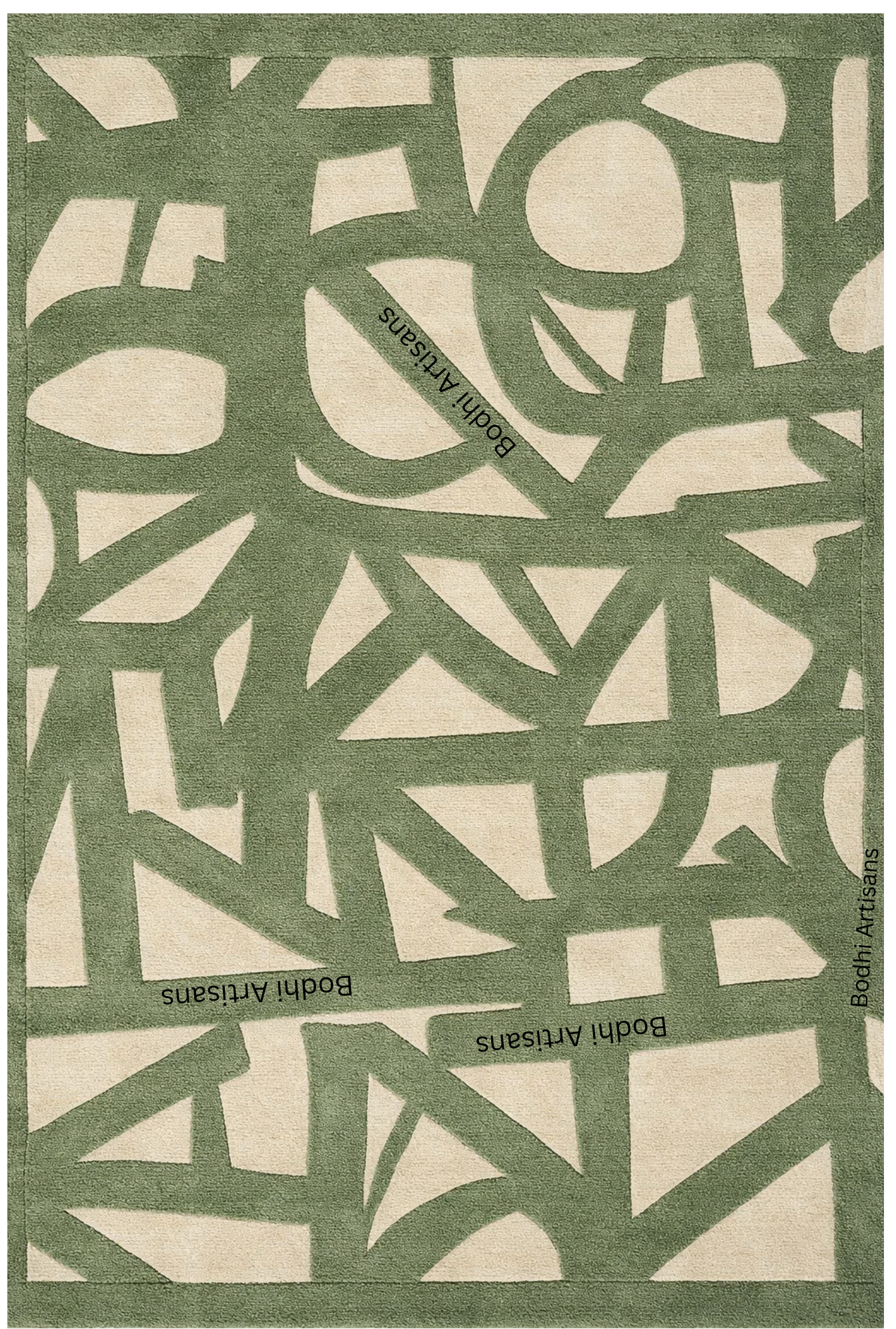 modern sage green abstract hand tufted wool rug contemporary geometric area rug
