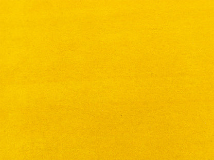 Handmade sunflower yellow solid wool area rug, minimalist style, made in India – photo 7