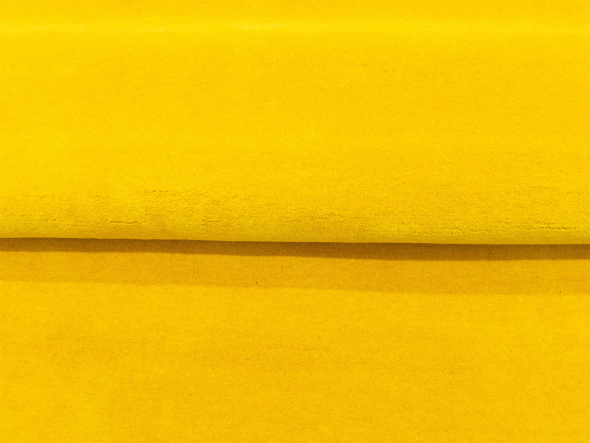 Sunflower yellow solid rug – handmade minimalist wool rug by Bodhi Artisans – photo 8