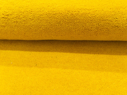 Minimalist sunflower yellow solid area rug, handmade wool rug from India – photo 9