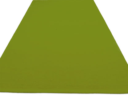 Minimalist lime green solid area rug, handmade wool rug from India – photo 9