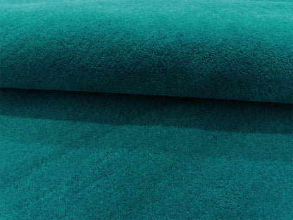 Teal solid rug – handmade minimalist wool rug by Bodhi Artisans – photo 8