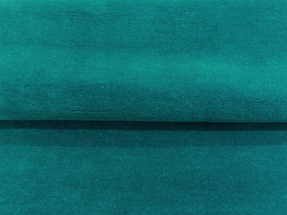 Minimalist teal solid area rug, handmade wool rug from India – photo 9