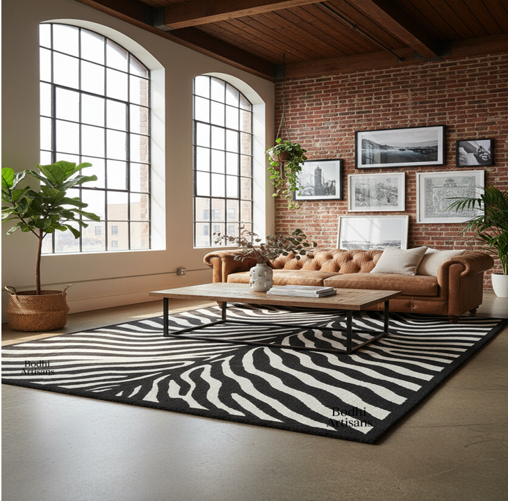 zebra-print-hand-tufted-wool-rug