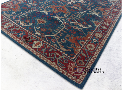 hand tufted traditional persian style wool rug vintage oriental area rug