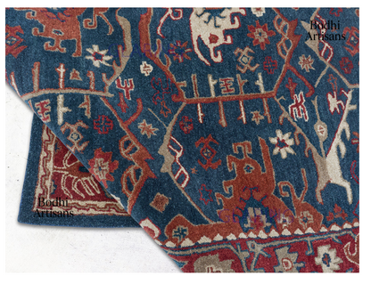 hand tufted traditional persian style wool rug vintage oriental area rug