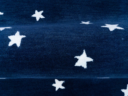Modern navy blue white star area rug, hand-tufted wool rug from India – photo 9