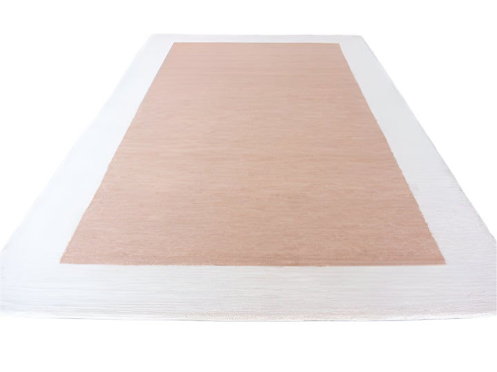 Handmade Modern Woolen Rust Geometric area rug